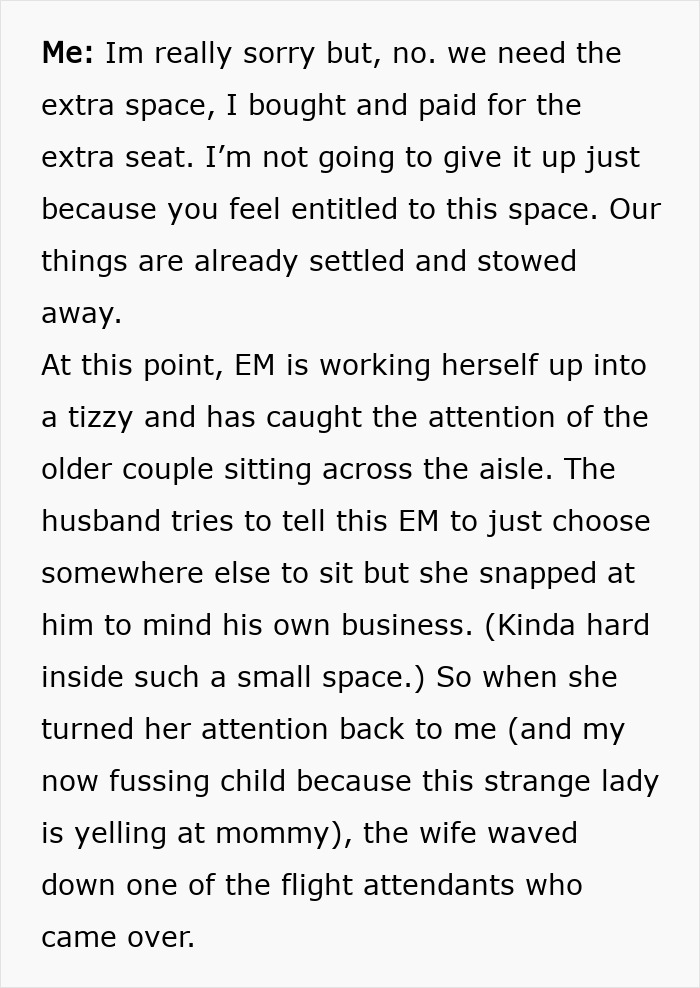 Entitled Mother Tries To Force Toddler Out Of Paid Seat, And The Flight Attendant's Move Is Pure Satisfaction