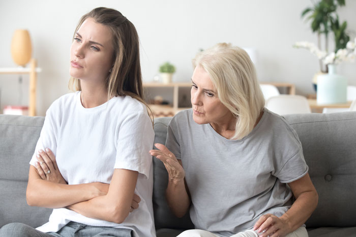 Mother arguing with daughter showing typical Karen parental conflict