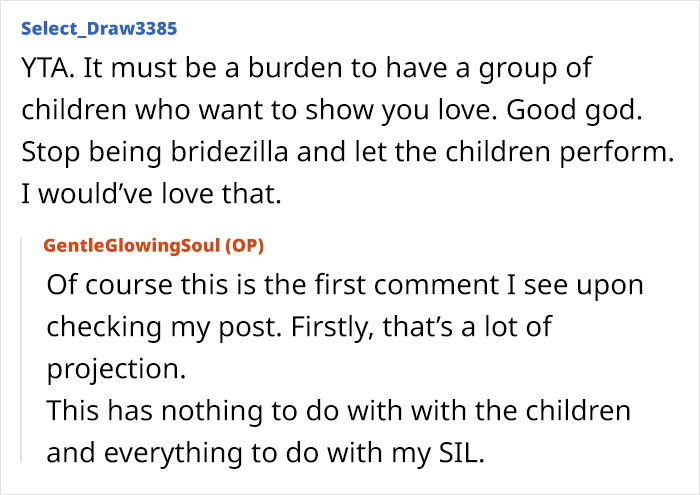 SIL Makes A Weird Demand For The Wedding: "Immediately Said No"