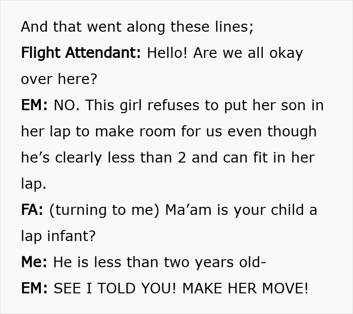 Entitled Mother Tries To Force Toddler Out Of Paid Seat, And The Flight Attendant's Move Is Pure Satisfaction