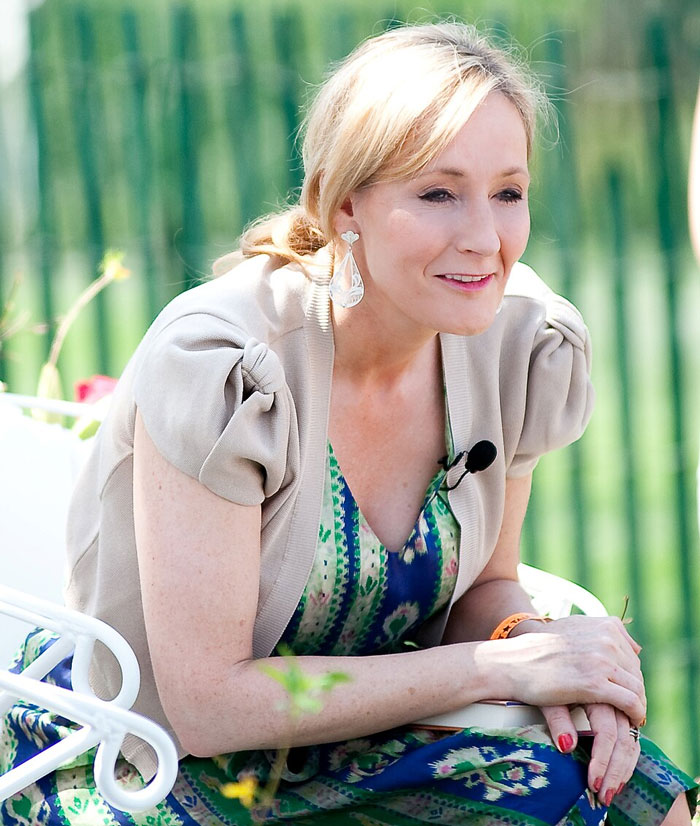 Photograph of J.K. Rowling, a romanticized historical figure