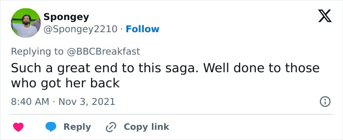 Tweet congratulating those who found the 4-year-old girl after vanishing Tweet congratulating those who found the 4-year-old girl after vanishing