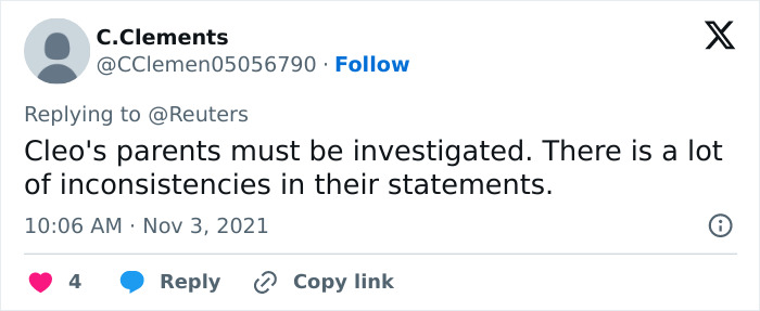 Tweet questioning 4-year-old girl's parents over inconsistencies after vanishing Tweet questioning 4-year-old girl's parents over inconsistencies after vanishing