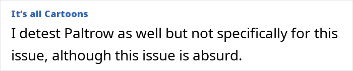 Expression of detest for Gwyneth Paltrow but calling the issue absurd in Colin Firth ex-wife ad conflict Expression of detest for Gwyneth Paltrow but calling the issue absurd in Colin Firth ex-wife ad conflict