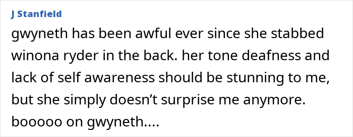 Negative comment about Gwyneth Paltrow's behavior and tone discussed in Colin Firth ex-wife controversy Negative comment about Gwyneth Paltrow's behavior and tone discussed in Colin Firth ex-wife controversy