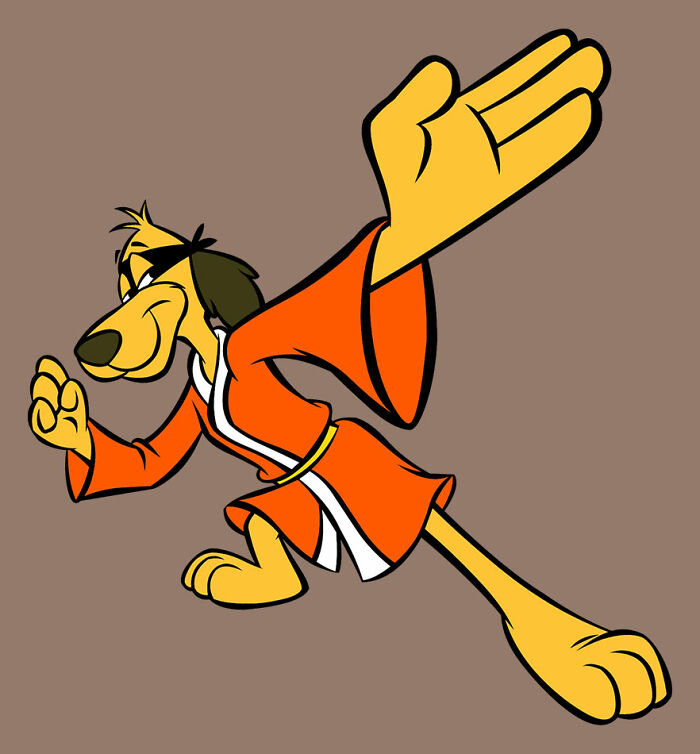 Hong Kong Phooey in his karate gi, striking a pose, reminding you how old you are.