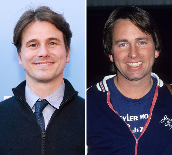 John Ritter and son Jason Ritter side-by-side, famous dad-son duo who are clones of each other.