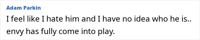 A comment from a fan, Adam Parkin, expressing envy about Margot Robbie's husband in the Harry Potter movie. A comment from a fan, Adam Parkin, expressing envy about Margot Robbie's husband in the Harry Potter movie.