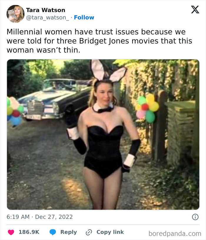 Millennial women face trust issues due to Bridget Jones movies and body image expectations