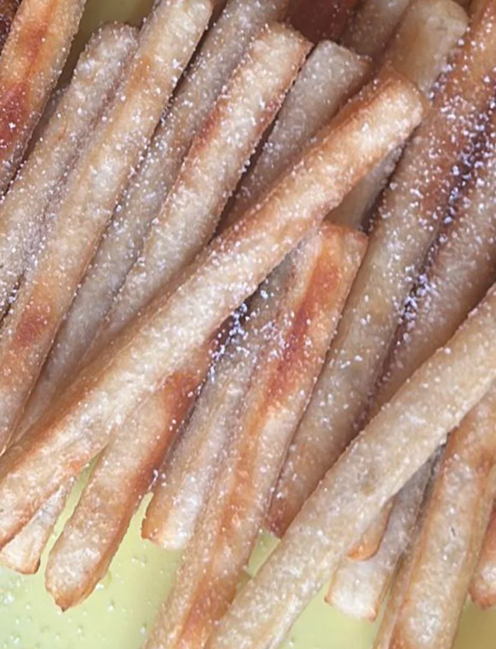Golden brown crispy fries with seasoning for cooking myths
