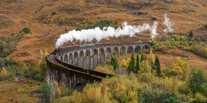 “The Glenfinnan Viaduct In Autumn” By Jim Guerard
