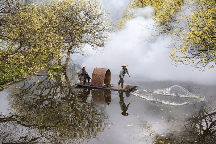 “Early Morning Fishing” By Yao Yuan Shang