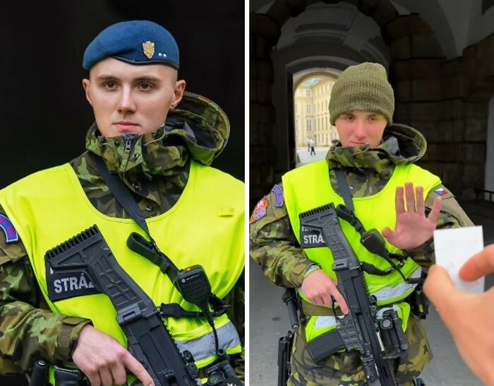 This Photographer Surprised 25 Police Officers And Soldiers By Handing Them Free Portraits He Had Just Taken