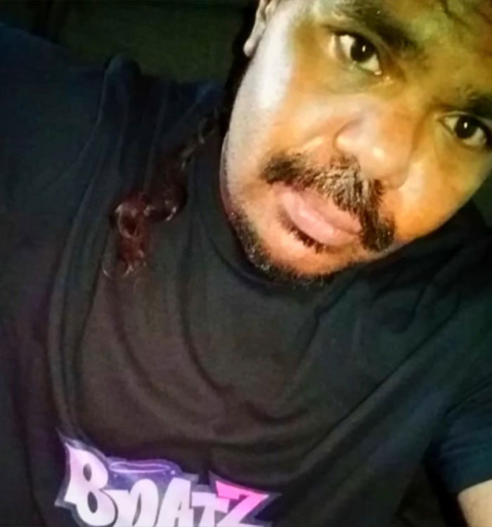Man with mustache wearing black shirt related to girl vanished from campsite story Man with mustache wearing black shirt related to girl vanished from campsite story