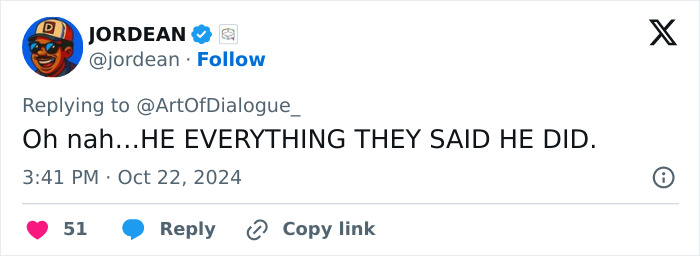 Tweet by Jordean, with a user icon of a person wearing a D hat, discussing Diddy and Ashton Kutcher's troubling history.
