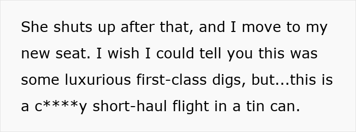 Passenger reflects on moving to a less luxurious seat on short-haul flight Passenger reflects on moving to a less luxurious seat on short-haul flight