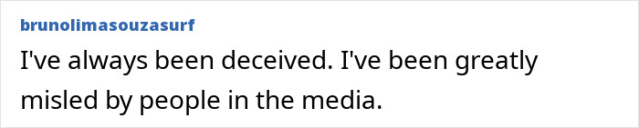 Screenshot of a comment from brunolimasouzasurf, mentioning feeling deceived about Japan, exposing a tourist's view.