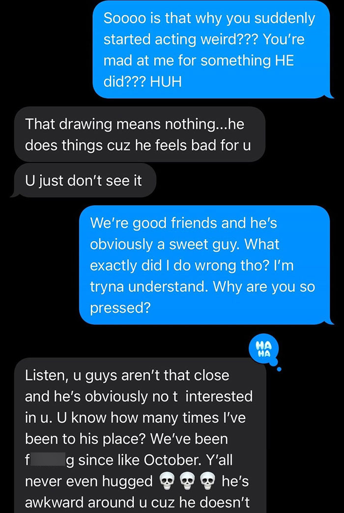 24YO Gets Her Portrait From A Guy, It Reveals Her Bestie's Racist Colors As She Has A Crush On Him 24YO Gets Her Portrait From A Guy, It Reveals Her Bestie's Racist Colors As She Has A Crush On Him