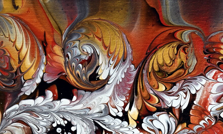 Doodle Art ~ Satisfying Fluid Art Painting With Dazzling Metallics Doodle Art ~ Satisfying Fluid Art Painting With Dazzling Metallics