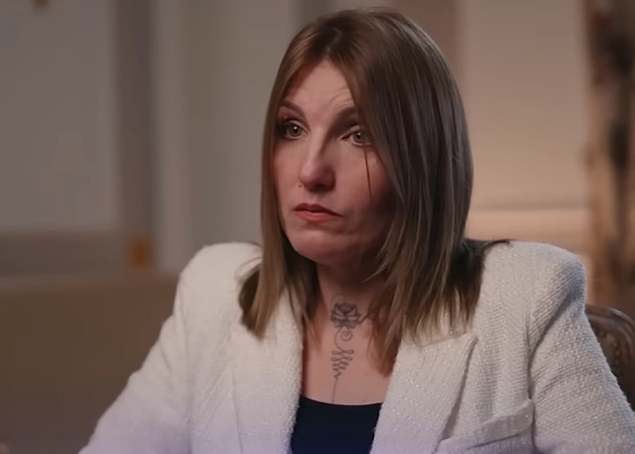 Woman with tattoo recounting disturbing cases of victims trapped in horror