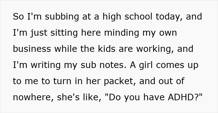Teacher Learns Something About Herself After Student Points One Thing Out