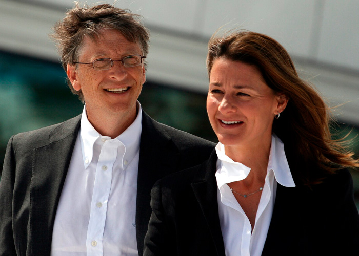 Bill Gates and Melinda Gates smiling together outdoors Bill Gates and Melinda Gates smiling together outdoors