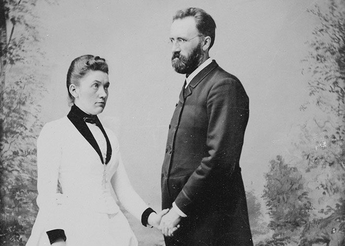 Historical photo of couple holding hands symbolizing marriage mystery Historical photo of couple holding hands symbolizing marriage mystery