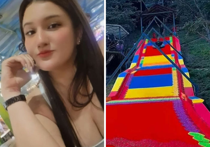 A split image featuring a young woman and a person on a colorful slide, depicting rookie mistakes that led to tragedies.