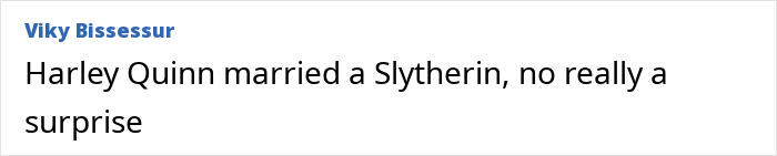 A humorous comment connecting Margot Robbie to a Slytherin, relevant for Potterhead Margot Robbie fans. A humorous comment connecting Margot Robbie to a Slytherin, relevant for Potterhead Margot Robbie fans.