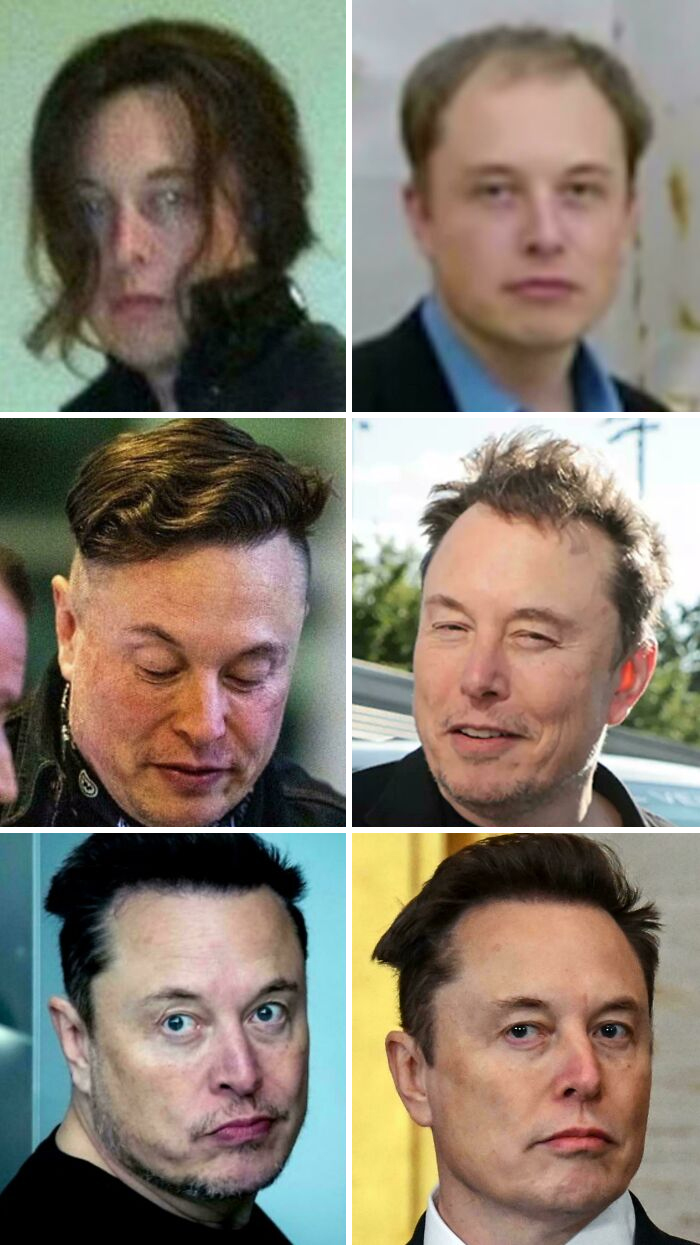 Collage of photos showcasing various unfortunate haircuts over time on a man, highlighting different styles.
