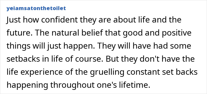 Yeiamsatonthetoilet's thoughts on middle-class people's confidence, revealing ignorant things they say.