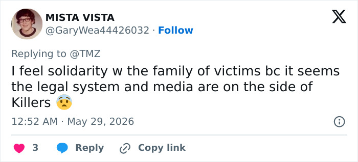 Tweet expressing solidarity with victims' families in Mackenzie Shirilla case Tweet expressing solidarity with victims' families in Mackenzie Shirilla case