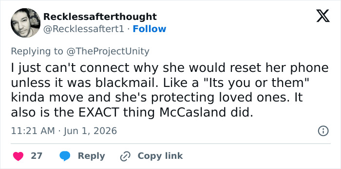 Tweet speculating phone reset linked to blackmail in missing scientist case Tweet speculating phone reset linked to blackmail in missing scientist case