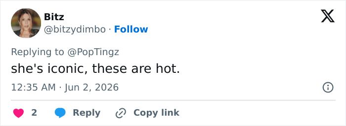 Tweet calling Vivian iconic and the lingerie hot Tweet calling Vivian iconic and the lingerie hot