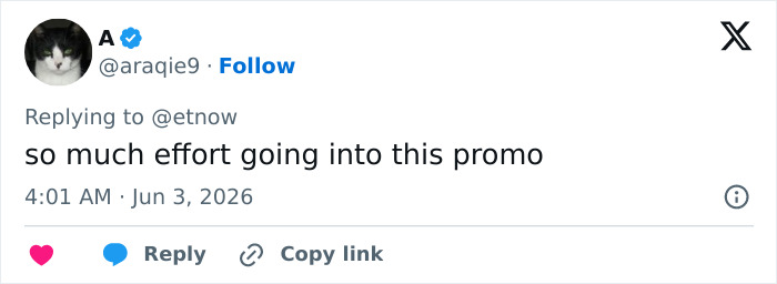 Tweet praising promo effort for Jennifer Lopez premiere Tweet praising promo effort for Jennifer Lopez premiere