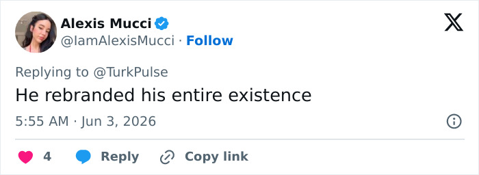 Tweet praising man's complete rebranding after transformation