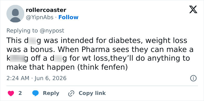 Social media comment on GLP-1 d**g diabetes and weight loss effects Social media comment on GLP-1 d**g diabetes and weight loss effects