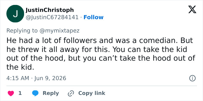 Social media comment about influencer and followers losing it all Social media comment about influencer and followers losing it all