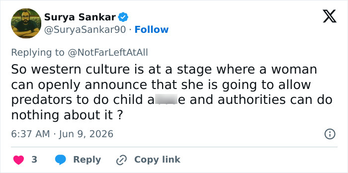 Tweet questioning culture and authorities about baby shower incident