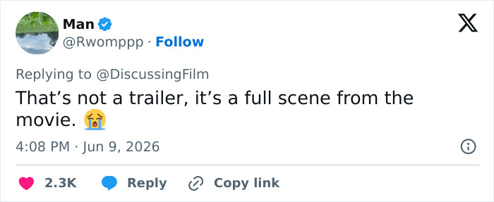 Tweet calling Josh Brolin movie clip a full scene, not trailer Tweet calling Josh Brolin movie clip a full scene, not trailer