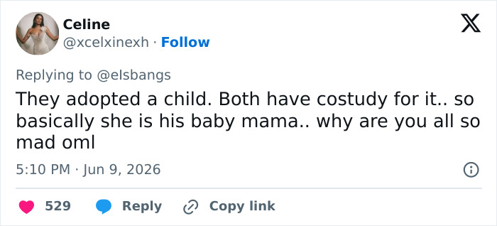 Social media comment on Jake Bongiovi and Millie Bobby Brown adopting a child