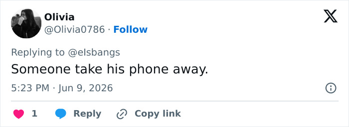 Social media comment about Jake Bongiovi's controversial phone post