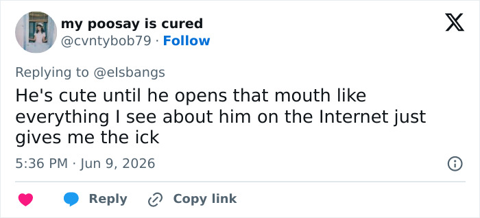 User criticizing Jake Bongiovi's online behavior in Millie Bobby Brown post controversy