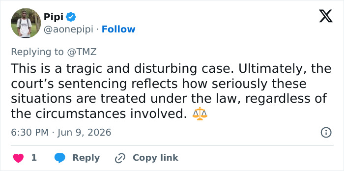 Tweet about court sentencing in California housewife courtroom meltdown case Tweet about court sentencing in California housewife courtroom meltdown case
