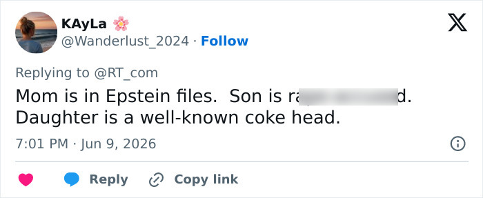 Tweet mentions Epstein files linked to Norway's future queen's son and daughter