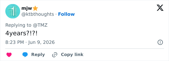 Tweet reacting to sentencing length in California housewife courtroom case Tweet reacting to sentencing length in California housewife courtroom case