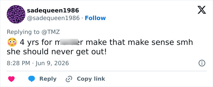 Tweet criticizing sentencing in California housewife courtroom case Tweet criticizing sentencing in California housewife courtroom case