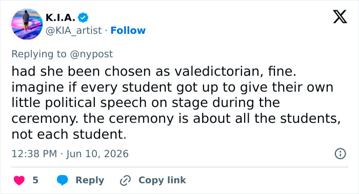Tweet about valedictorian speech etiquette and ceremony focus on all students Tweet about valedictorian speech etiquette and ceremony focus on all students