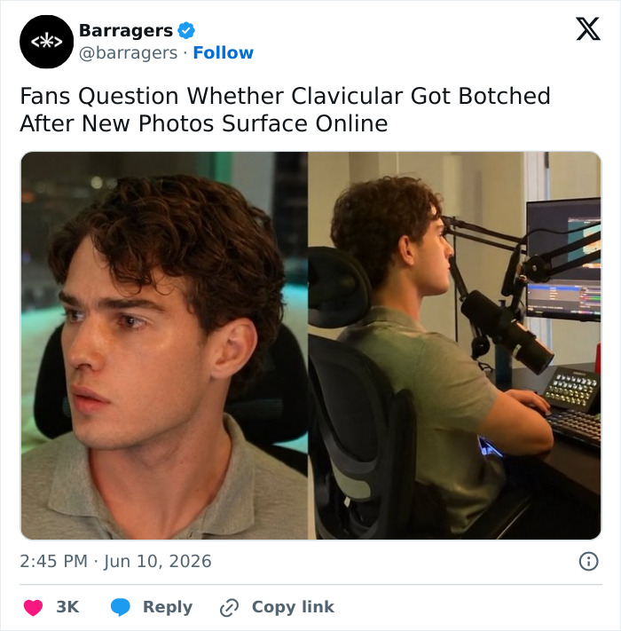 Side and back view of man streaming online amid looksmaxxing controversy Side and back view of man streaming online amid looksmaxxing controversy
