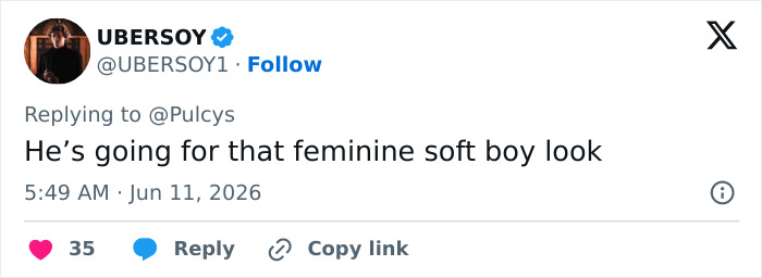 Comment on looksmaxxing calling it feminine soft boy look Comment on looksmaxxing calling it feminine soft boy look